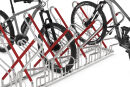 Fahrrad-Anlehnparker 2514 XBF, 4 Einstellplätze, zweiseitig