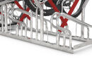 Fahrrad-Anlehnparker 2522 XBF, 12 Einstellplätze, zweiseitig