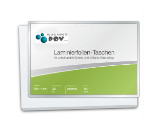 Laminierfolien 82 x 111 mm, 2 x 250 mic, glänzend