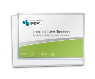 Laminierfolien 85 x 115 mm, 2 x 125 mic, glänzend