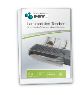 Laminierfolien A5 (154 x 216 mm), 2 x 250 mic, glänzend