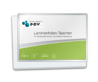 Laminierfolien Badge (67 x 99 mm), 2 x 175 mic, glänzend