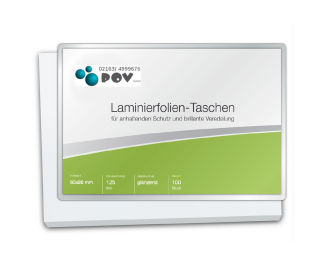 Laminierfolien Business Card (60 x 90 mm), 2 x 125 mic, glänzend