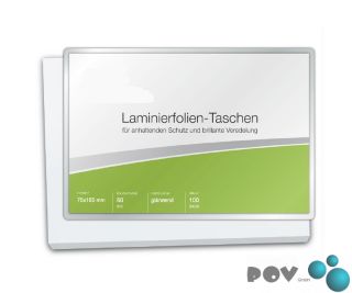 Laminierfolien Credit Card (54 x 86 mm), 2 x 125 mic, matt/glänzend