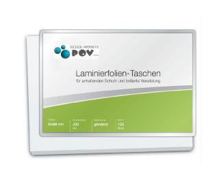 Laminierfolien Credit Card (54 x 86 mm), 2 x 200 mic, glänzend