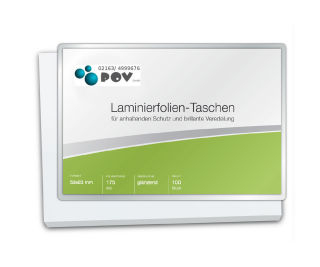 Laminierfolien IBM Card (59 x 83 mm), 2 x 175 mic, glänzend