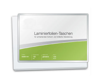 Laminierfolien 59 x 85 mm, 2 x 100 mic, glänzend