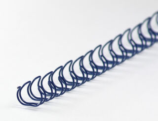 Drahtbinderücken 21 Ringe 6,4mm, 1/4 Zoll blau