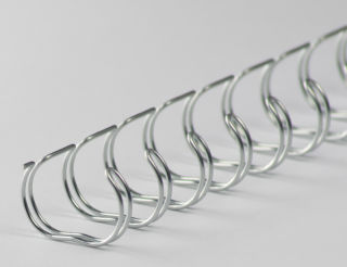 Drahtbinderücken 23 Ringe 12,7mm, 1/2 Zoll, 2:1 Teilung silver