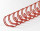 Drahtbinderücken 23 Ringe 19mm, 3/4 Zoll, 2:1 Teilung rot