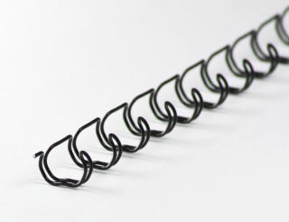 Drahtbinderücken 23 Ringe 7,9mm, 5/16 Zoll, 2:1 Teilung schwarz