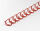Drahtbinderücken 23 Ringe 9,5mm, 3/8 Zoll, 2:1 Teilung rot