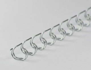 Drahtbinderücken 23 Ringe 9,5mm, 3/8 Zoll, 2:1 Teilung silver