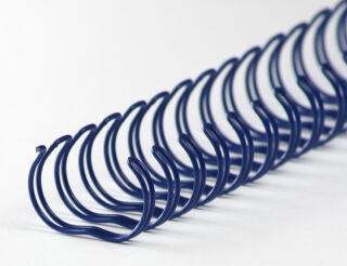 Drahtbinderücken 34 Ringe 14,3mm, 9/16 Zoll, 3:1 Teilung blau