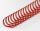 Drahtbinderücken 34 Ringe 9,5mm, 3/8 Zoll, 3:1 Teilung rot