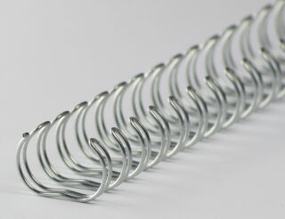 Drahtbinderücken 34 Ringe 9,5mm, 3/8 Zoll, 3:1 Teilung silver