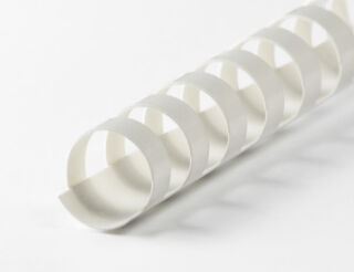 Plastikbinderücken 21 Ringe 22mm weiss
