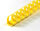 Plastikbinderücken 21 Ringe 25mm gelb