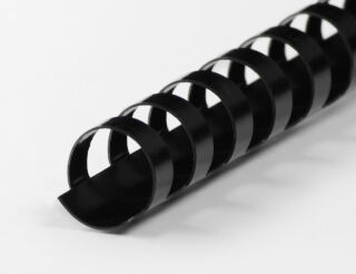 Plastikbinderücken 21 Ringe 28mm schwarz