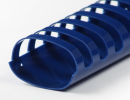 Plastikbinderücken 21 Ringe 32mm, oval blau