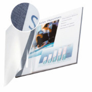 Buchbindemappe Leitz Softcover Classic mit transparenter Vorderseite blau 10 - 35  Blatt