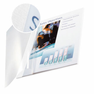 Buchbindemappe Leitz Softcover Classic mit transparenter Vorderseite weiss 71 - 105 Blatt