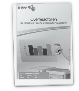 Overheadfolien DIN A4, 100 Mic, für  s/w Kopierer und Drucker,  stapelverarbeitbar, Direktimport