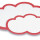 Magnetoplan Moderationswolken 620 x 370 mm, weiß-rot, 20er Pack