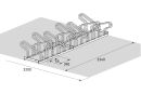 Bügelparker 2162 BF, mit großem Radabstand (39cm), zweiseitige Radeinstellung, 12 Einstellplätze