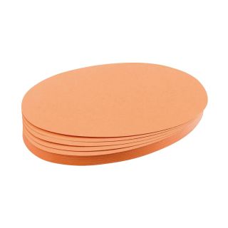 FRANKEN Moderationskarten, oval, orange, 11,0 x 19,0 cm