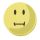 Franken Moderationskarte Wertungssymbol, Kreis, 95 mm, gelb, 100 St&uuml;ck, neutraler Smilie
