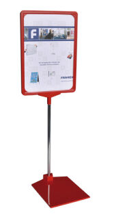 FRANKEN Infoständer PSM A4 01 rot DIN A4 25,0 x 15,0 x 32,0 - 62,0 cm, 1 St.