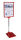 FRANKEN Infoständer PSM A4 01 rot DIN A4 25,0 x 15,0 x 32,0 - 62,0 cm, 1 St.