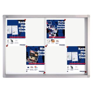 FRANKEN Schaukasten PRO silber 8x DIN A4 95,0 x 4,6 x 68,0 cm, 1 St.