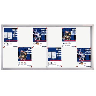 FRANKEN Schaukasten PRO silber 12x DIN A4 139,0 x 4,6 x 68,0 cm, 1 St.