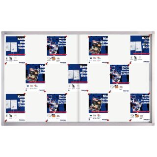 FRANKEN Schaukasten PRO silber 21x DIN A4 161,5 x 4,6 x 99,0 cm, 1 St.