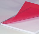 Deckblätter, DIN A4, transparent rot, 0,20 mm, VE mit 100 Stück