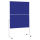 magnetoplan Moderationstafel klappbar, weißer Alurahmen , Filz blau,1200x1500mm