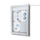 Showdown® Displays Schaukasten T LED silber 4x DIN A4...