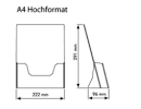 Prospekthalter Classic DIN A4 Hochformat, VPE= 20 Stück