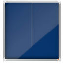 Nobo Schaukasten, für 12 x DIN A4, mit blauer Filzrückwand, mit Schiebetüren