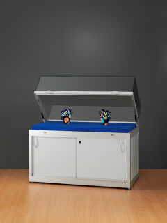 POV® Standvitrine TGV 1200-250-O-Tech, mit Unterschrank
