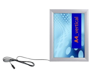 LED-Leuchtrahmen im Posterformat DIN A4