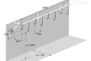 Fahrrad-Reihen-Hängeparker 3878, für acht Fahrräder, für die Wandmontage