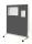 Mobile-Funktionswand, Textil dunkelgrau, 1200 x 1625 x 670 mm (B x H x T)