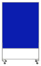 Moderationswand Econo, mobil, 120 x 150cm, königsblau