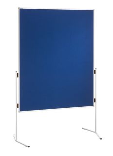 Franken Moderatorentafel, einteilig, 150 x 120 cm, Filz blau