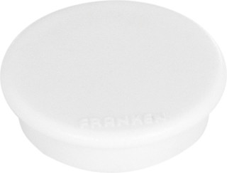 Franken Haftmagnete, Farbe wei&szlig;, Durchmesser 32mm, 10er Pack