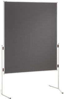 Moderationstafel ECO, 120 x 150 cm, grau/Filz, grau/Filz