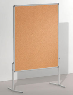 Moderationstafel PRO, 120 x 150 cm, braun/Kork, braun/Kork